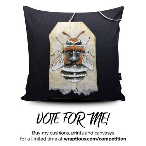 A VoteForMe Colletes Bee Black ArtPrint.jpg